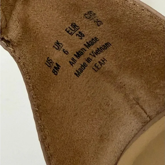 Naturalizer Nude Strappy Heels | LEAH Ankle Strap Sandals | Size 8M - Picture 5 of 11